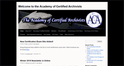 Desktop Screenshot of certifiedarchivists.org