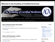 Tablet Screenshot of certifiedarchivists.org